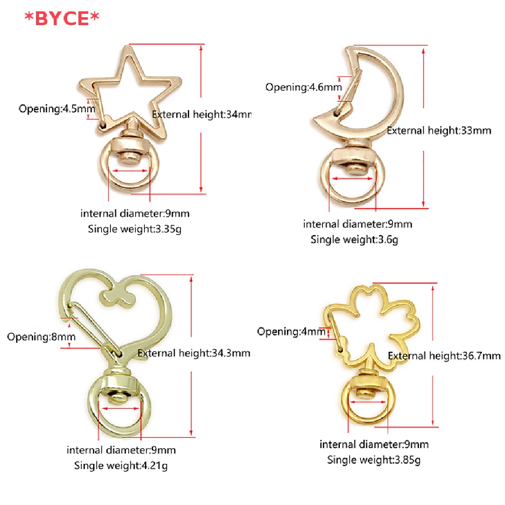 Byce> พวงกุญแจตะขอก้ามปูน่ารัก 5 ชิ้น สําหรับทําเครื่องประดับรถยนต์