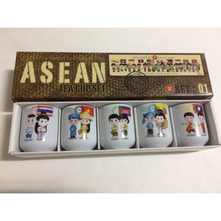 # ชุดของขวัญถ้วยชา # ของที่ระลึก # งานสะสมชุดถ้วยชา ASEAN TEA CUP SET