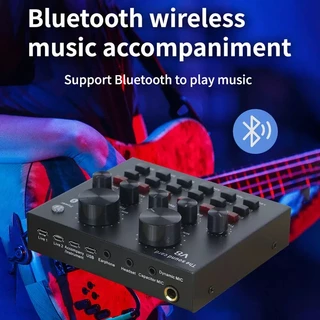 ซาวด์การ์ดเสียง V8 Sound card มีบลูทูธ เกรดA ซาวด์การ์ดเสียงV8 อุปกรณ์สตรีมเมอร์ อุปกรณ์ทำเพลง