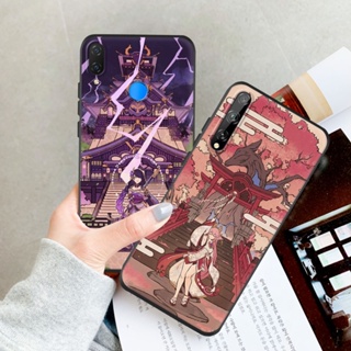 เคสโทรศัพท์มือถือ ซิลิโคนนิ่ม TPU กันกระแทก ลาย Genshin Impact สีดํา สําหรับ Huawei Mate 9 10 20 30 P20 P30 Lite Pro Y6P Y7A Y8P Y9S Y9 Prime 2019