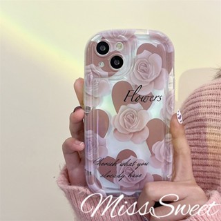 เคสป้องกันโทรศัพท์มือถือ TPU แบบนิ่ม ลายดอกกุหลาบ สําหรับ iPhone 15 14 13 12 11 Pro Max X XR Xs Max 8 7 6 6s Plus SE 2020