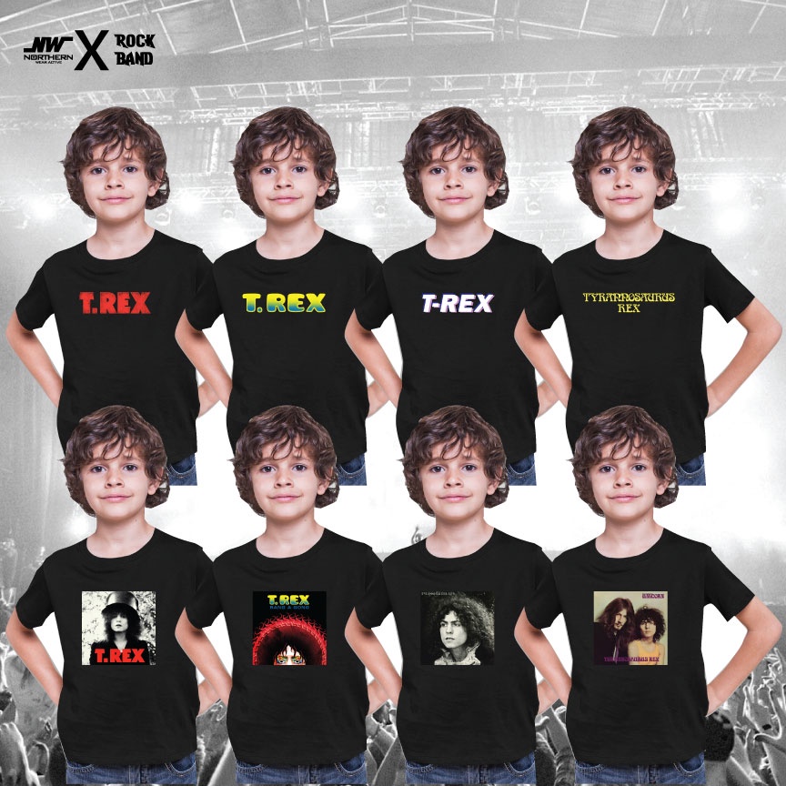 Baju Band Kanak Kanak เสื้อยืดเด็กวงคุณภาพระดับพรีเมียม / T.rex Band