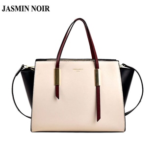 Jasmin NOIR กระเป๋าถือ กระเป๋าสะพายข้าง หนัง PU เรียบง่าย สําหรับผู้หญิง