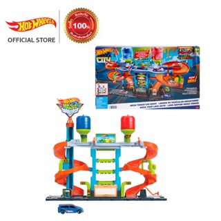 Hot Wheels® Mega Tower Car Wash-ฮอตวีล ชุดจำลองที่ล้างรถ (HDP05)