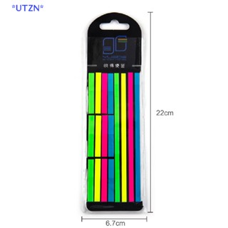 UTZN&gt; 320PCS Color Transparent Fluorescent Index Tabs Flags Sticky Note Stationery Reading Aid Highlight Sticker School Office Supplies new