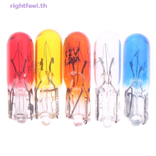 Rightfeel.th ใหม่ หลอดไฟแดชบอร์ด T5 12v 1.2w สําหรับภายในรถยนต์ 10 ชิ้น