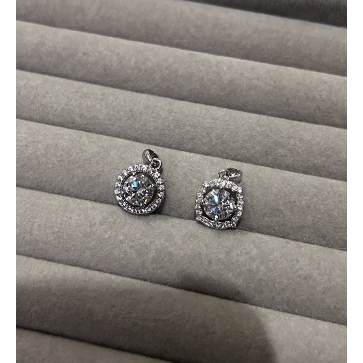 1ct 8H8A Moissanite จี้ S925 สร้อยคอ
