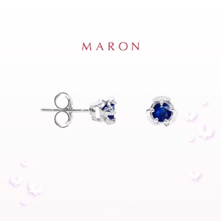 [New Item] MARON - Shooting Stars Stud Earrings Blue Sapphire ต่างหูเสริมดวง พลอยไพลินแท้