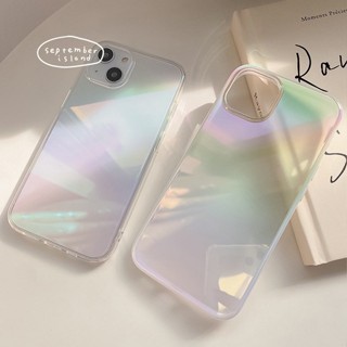 เคส สำหรับ ไอโฟน เคสซิลิโคน สินค้าพร้อมส่งจากไทย สำหรับ Iphone 14 13 12 11 Pro max โฮโลแกรมขอบมุก  TPU-S1168 โฮโลแกรมขอบ