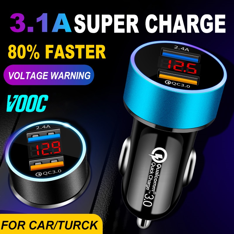 ชุดที่ชาร์จ USB 5.0 5V 3.1A ไร้สาย บลูทูธ 5.1A สําหรับรถยนต์