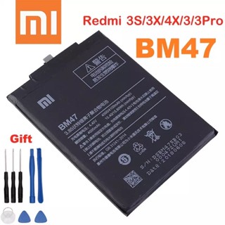 Original Xiao Mi แบตเตอรี่ BM47สำหรับ Xiaomi Redmi 3 3 S 3X 3 Pro Redmi 4X Hongmi 3 S 4 X Li-Ion Akku 4100MAh