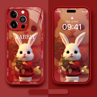 เคสป้องกันโทรศัพท์มือถือกระจก แบบนิ่ม ลายกระต่ายน่ารัก สําหรับ Huawei P40PRO P50 P50PRO MATE30 MATE30PRO MATE40 MATE40PRO MATE50