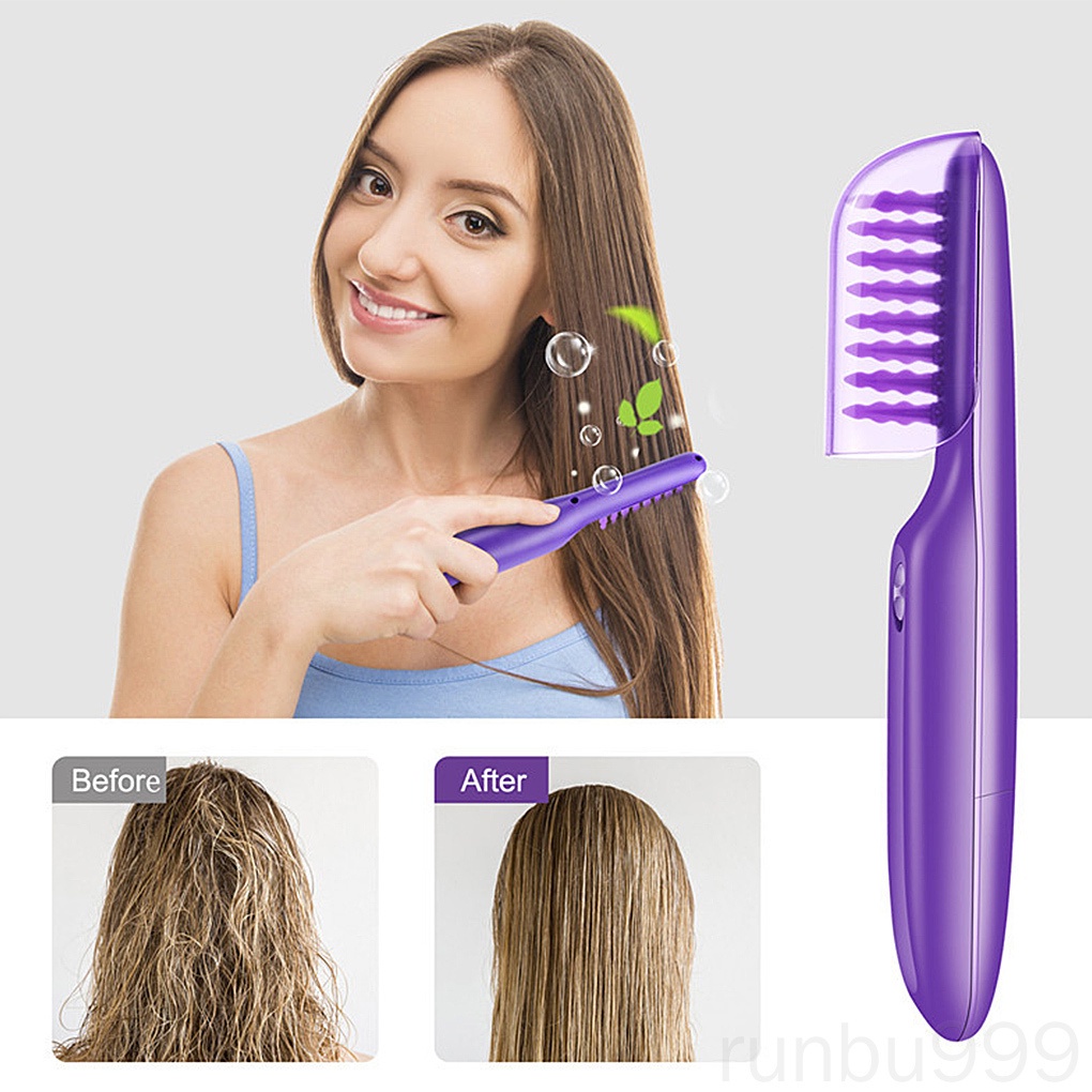 2022*hot*Hair Straightener Wet Dry Cordless Hair Detangling Brush