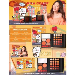 MILA COLOR BT21 MAKEUP KIT EYESHADOW PALETTE 1 PCS (MC5037)