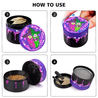 ที่บดสมุนไพร เครื่องบดสมุนไพร เครื่องบดยาสูบ 4 ชั้น Grinder 63mm ที่บด บดสมุนไพร
