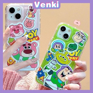 VENKI - Case For iPhone 14 Pro Max TPU Soft Jelly Airbag Case Cute Cartoon Case Camera Protection Shockproof For iPhone 14 13 12 11 Plus Pro Max 7 Plus X XR