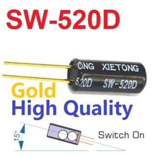 (10ชิ้น) เซนเซอร์ SW-520D ตรวจจับความสั่น เอียง ขาชุบทอง Gold-plated (high quality)