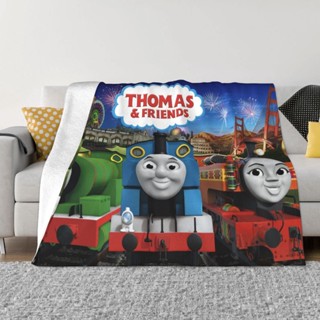 ผ้าห่ม ผ้าฟลีซ แบบนุ่มพิเศษ พิมพ์ลาย Thomas and Friends แฟชั่น สําหรับเตียง โซฟา