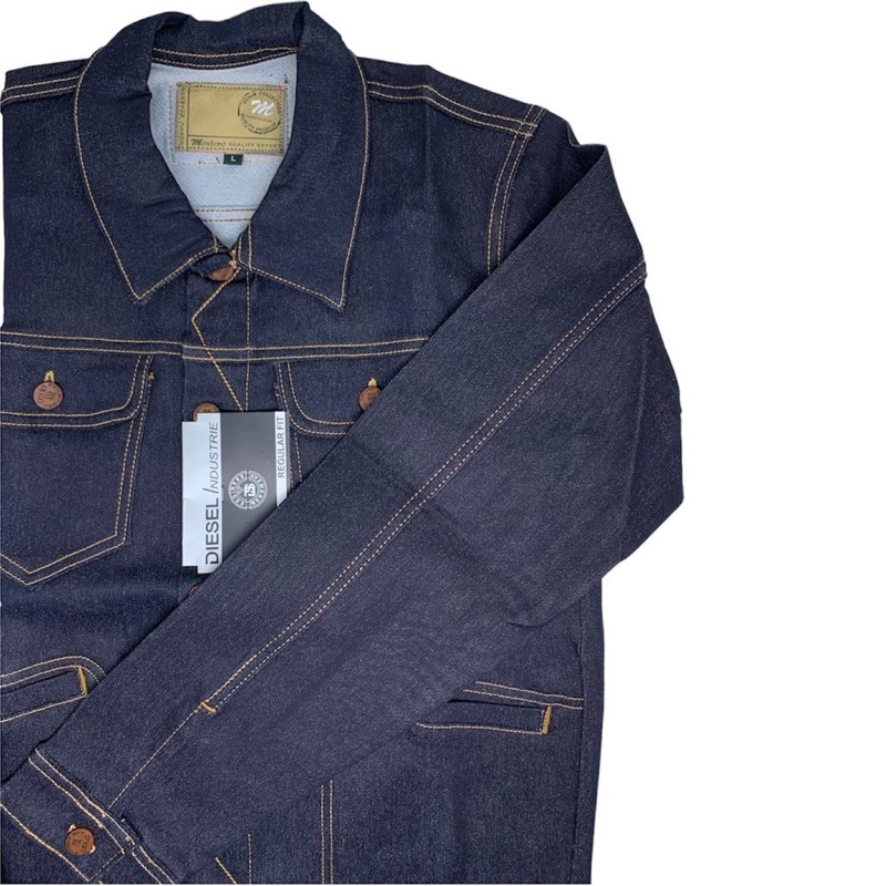 BestPromo Mens Regular Original Diesel Stretch Jeans Jacket - แจ็คเก็ตยีนส์ดีเซล