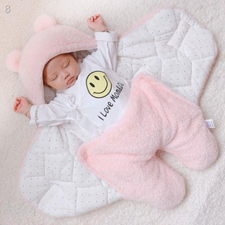 พร้อมส่ง☑❍Baby Hug Quilt ทารกแรกเกิดฤดูใบไม้ร่วงและฤดูหนาวหนากระเป๋าผ้านวมทารกแรกเกิด Anti-Startle Swaddle 0-3-6 เดือน