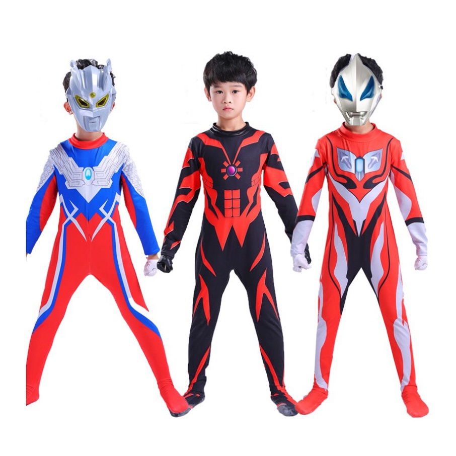 ชุดจั๊มสูท คอสเพลย์ อุลตร้าแมน Tiga Zero Belial Ginga Geed สําหรับเด็กผู้ชาย ปาร์ตี้ฮาโลวีน