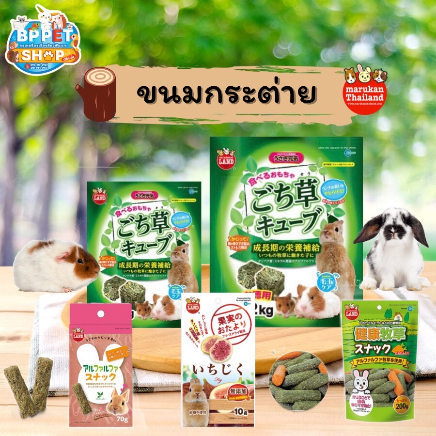 (IPshop) ขนมกระต่าย มารุคัง หญ้าอัดแท่ง คุกกี้กระต่าย ผักกรอบ สติ๊ก แกสบี้ ชินชิลล่า แพรี่ด๊อก หญ้าอัลฟาฟ่าอัดแท่ง ขนมสั