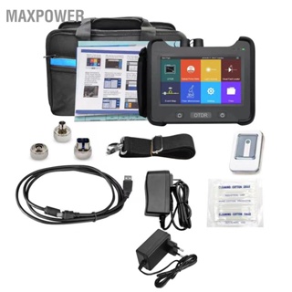 Maxpower เครื่องวัดสายไฟเบอร์ออปติคอล Otdr 1310 1550nm 32 30dB 110‐240V 7 นิ้ว อเนกประสงค์ สีดํา