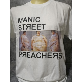 เสื้อยืดเสื้อวงนำเข้า Manic Street Preachers The Holy Bible Alternative Rock Grunge Pulp Blur Suede Oasis Style Vit_14