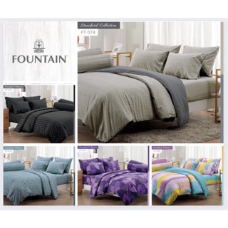 Fountain ชุดเครื่องนอนพิมพ์ลาย ครบชุด 6 ชิ้น(รวมผ้านวม) Premium Soft ผ้านุ่มมาก