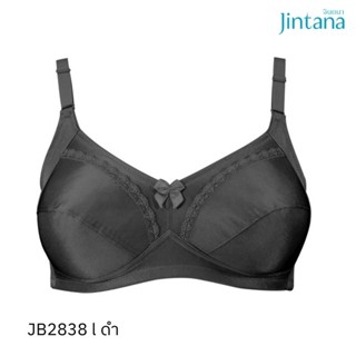 Jintana เสื้อชั้นใน (ไม่เสริมโครง) รุ่น Basic Bra รหัส JB2838 สีดำ