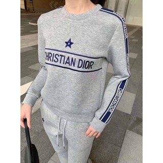 Set Christian Dior ชุดเซท เสื้อแขนยาว สเวตเตอร์ คอกลม กางเกงขายาว ดิออร์