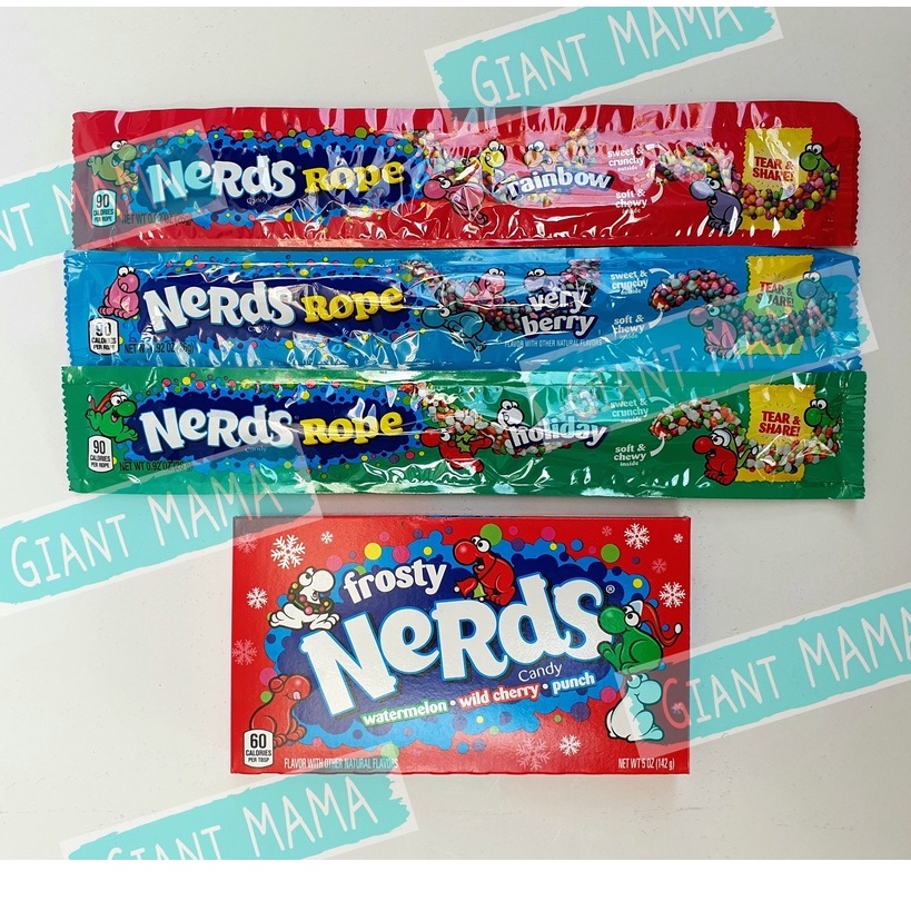 (พร้อมส่ง)ขนม ฮัลโลวีน Nerds Rope Jelly / Sour Patch Kid เนิร์ดกัมมี่เส้น ของแท้นำเข้าจาก USA  Harib