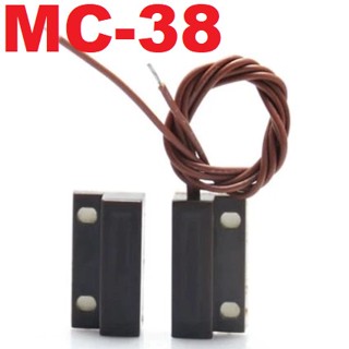 Magnetic Door type N.O.( ปกติเปิด )contact Window Sensor MC-38 Magnetic Switch สวิตช์แม่เหล็ก ติดประตู สีน้ำตาล