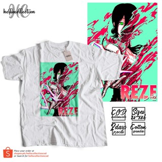 เสื้อยืดสีขาว Anime Shirt Chainsaw Man - Reze Half Transformเสื้อยืด เสื้อยืดสีพื้น_54