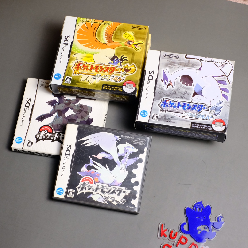 ตลับเกม Pokemon DS Japan ของแท้ - Pokemon Soul Silver Heart Gold Pearl Diamond Platinum Black2 White2 Black White มือสอง