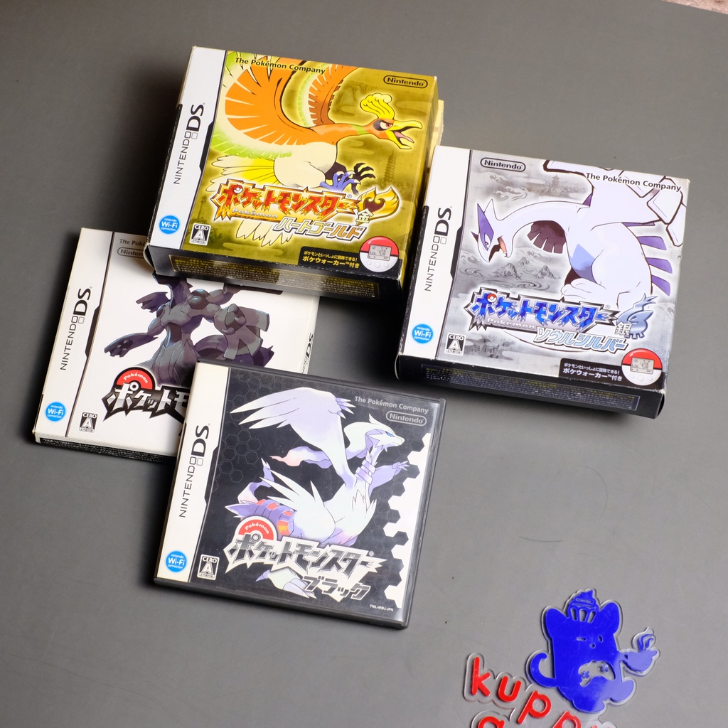 ตลับเกม Pokemon DS Japan ของแท้ Pokemon Soul Silver Heart Gold Pearl Diamond Platinum Black2