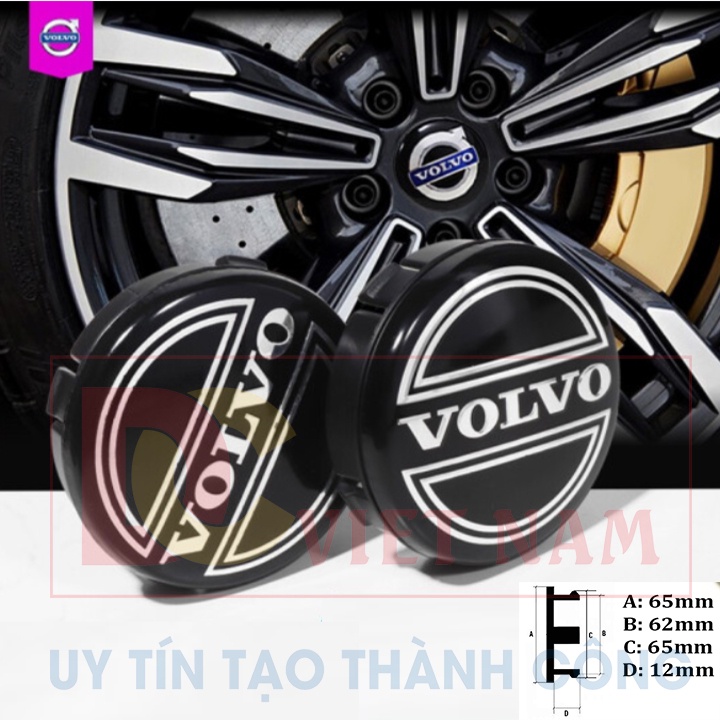 ฝาครอบล้อและฝาครอบล้อรถ Volvo โลโก้ เส้นผ่านศูนย์กลาง 64MM - ผลิตภัณฑ์ของแท้