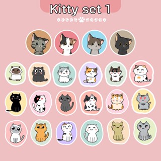 ตัวรีดติดหมวก ตัวรีดติดเสื้อ สั่งทำได้ ลายลูกแมว Kitty cat