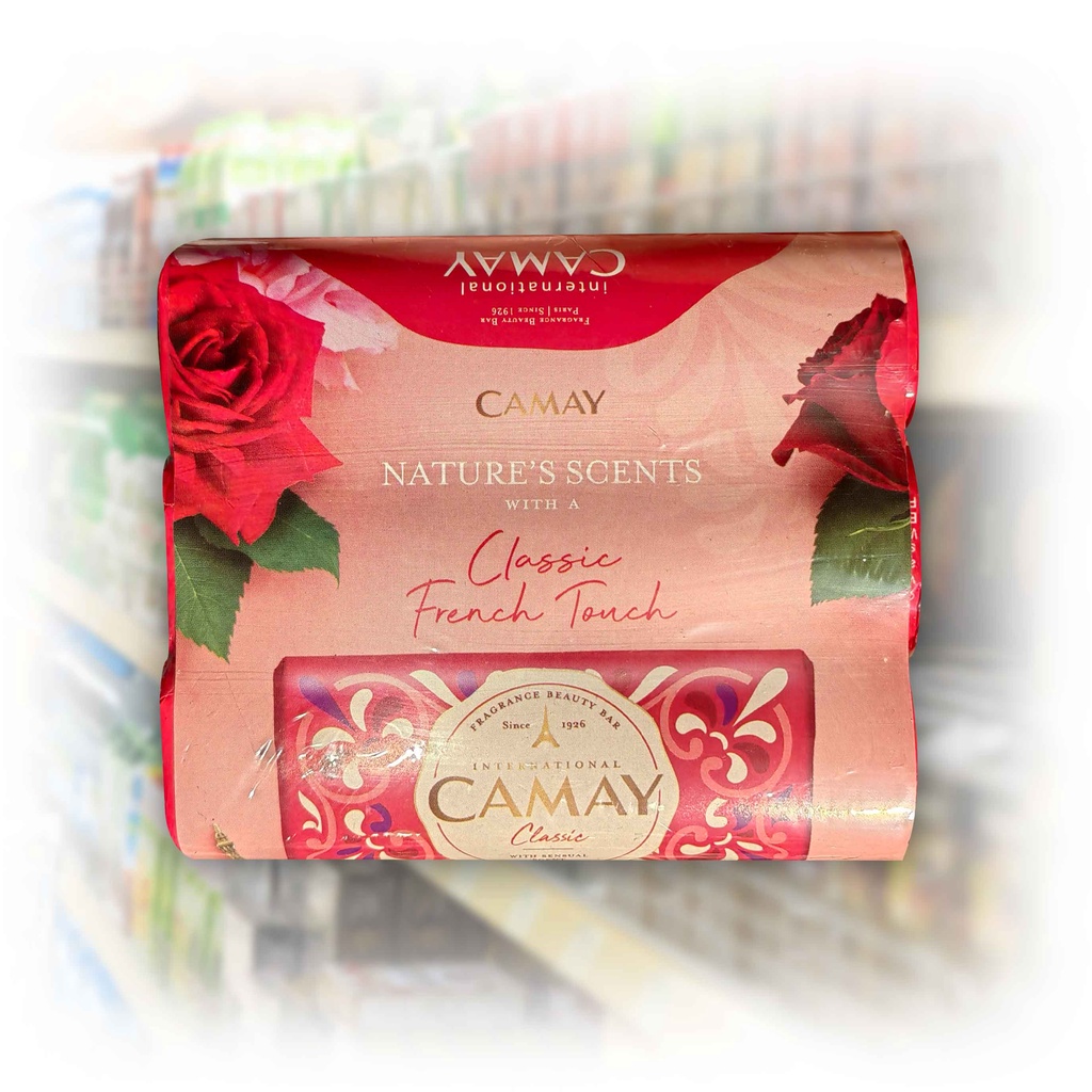 คาเมย์ สบู่ก้อน_CAMAY BAR SOAP สูตร classic สีแดง