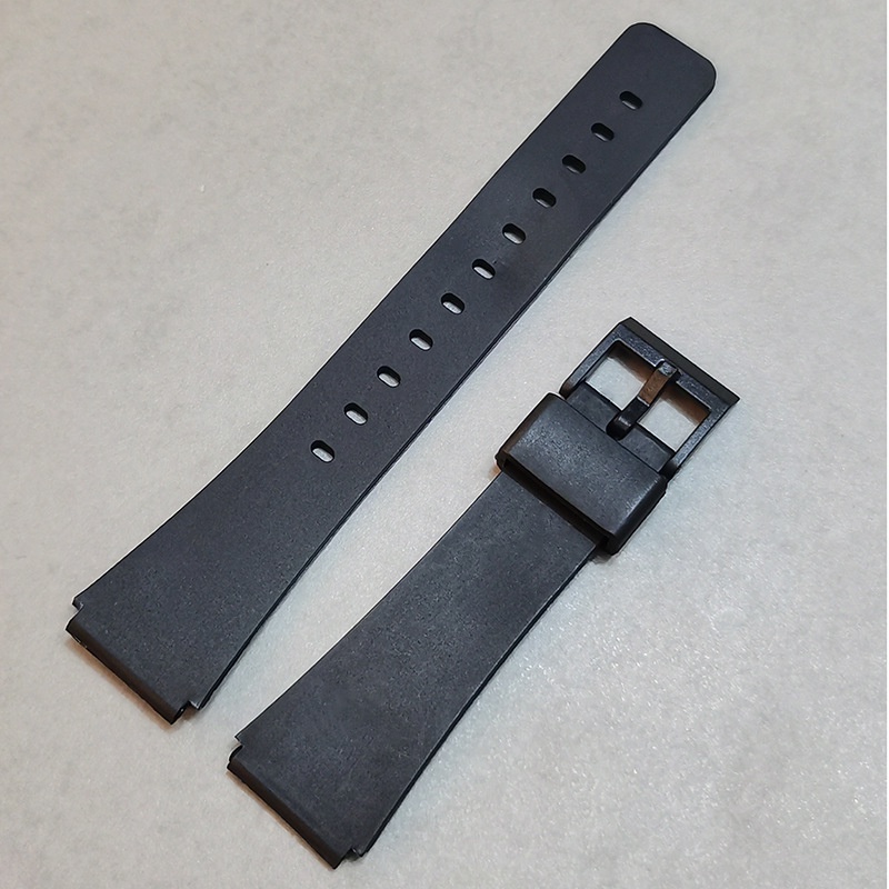 สายนาฬิกาข้อมือเรซิ่น 16 มม. ทนทาน สีดํา สําหรับ Casio MQ-27 MQ-38 MQ-26 MQ-28 MQ-105 MQ-95 MQ-103
