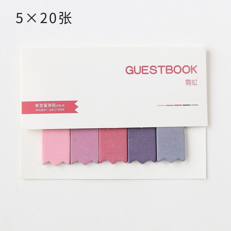 กระดาษโน๊ต โพสต์อิท ไล่โทนสี แบบพกพา เครื่องเขียน สําหรับนักเรียน - รูปที่ 3