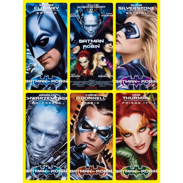 โปสเตอร์ Batman & Robin (1997) แบทแมน แอน โรบิน ขนาด 11.5 X 16.5 นิ้ว (A4)