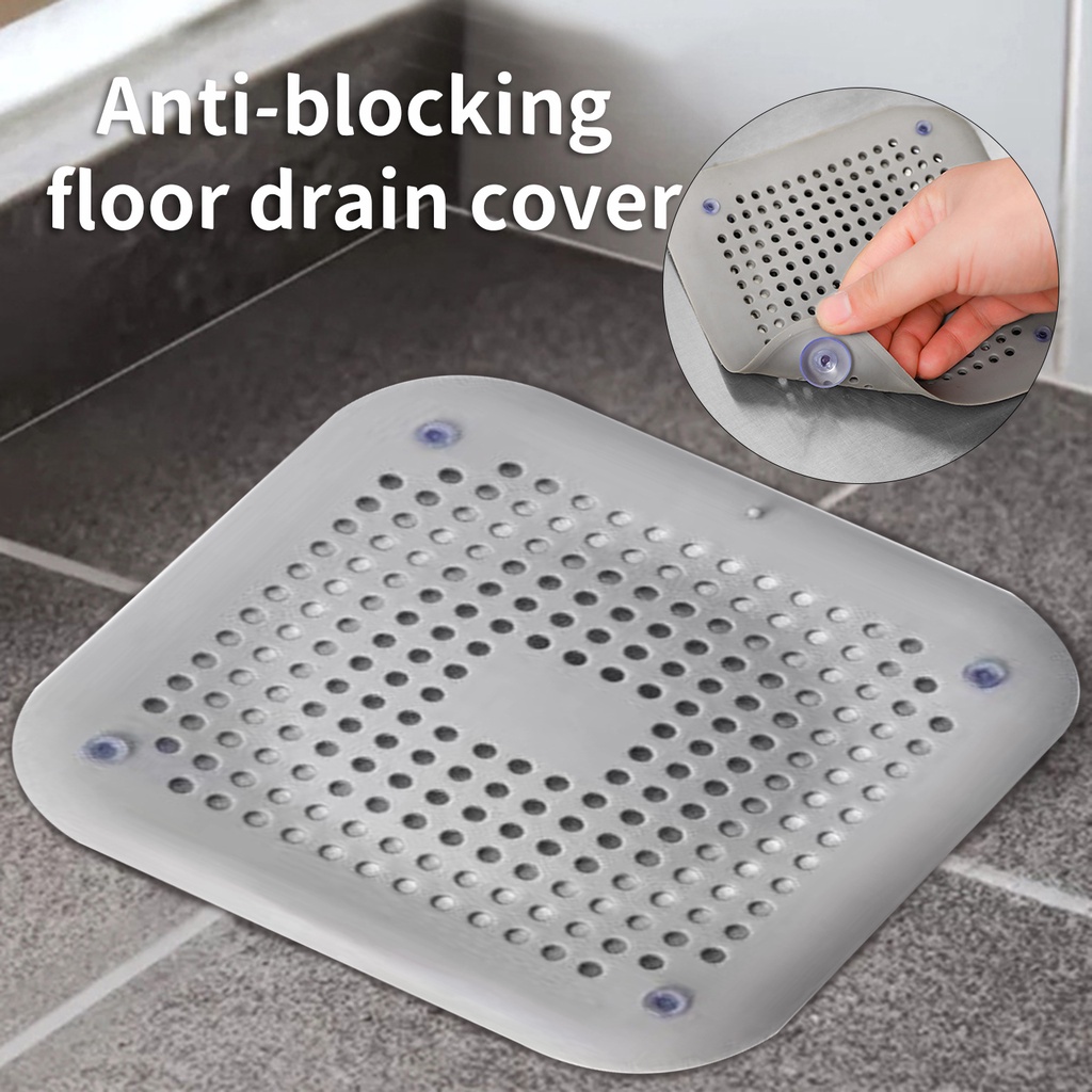 Drain Hair Filter Sink Antiblocking Strainer Shower Floor Cover Stopper Silicone Kitchen