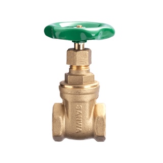 (ลดราคา) ประตูน้ำ Gate valve ซันวา SANWA ขนาด 1” ทองเหลืองแท้ ไม่เป็นสนิม