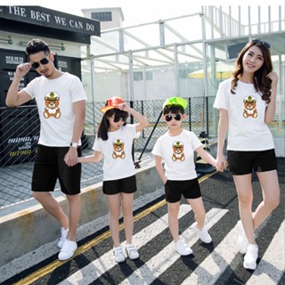 Navy Soldiers Teddy Bear Print T-Shirt Parent-Child Pack ของขวัญที่ดีที่สุดสำหรับลูกของคุณ