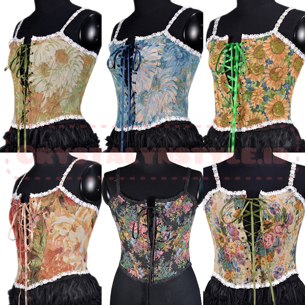 *IMPORT* Top Corset / Camisole / Camisole / Corset / Kemben / Bustier / Vest Retro Premium Boning / 