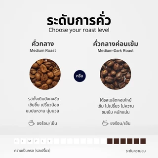 กาแฟบราซิล Brazil Santos อาราบิก้า 100% กาแฟคั่วใหม่ Simply Coffee Roasters ออกใบกำกับภาษีได้
