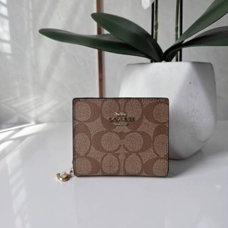 COACH C3309 SNAP WALLET IN SIGNATURE CANVA