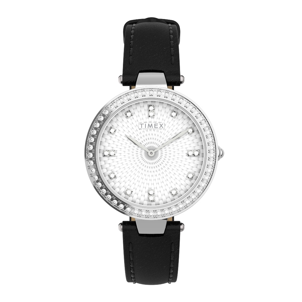 Timex TW2V45200 City Collection นาฬิกาข้อมือผู้หญิง Silver-Tone หน้าปัด 32 มม.