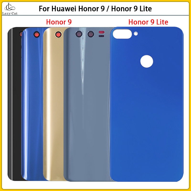 ใหม่สําหรับ Huawei Honor 9 Lite แบตเตอรี่ฝาหลังด้านหลังประตู 3D แผงแก้ว Honor9 แบตเตอรี่กรณีกาวเปลี่ยน